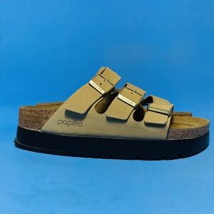 Papillio Birkenstock Sandals Womens 7 (38) Florida Flex Platform Nubuck Leather